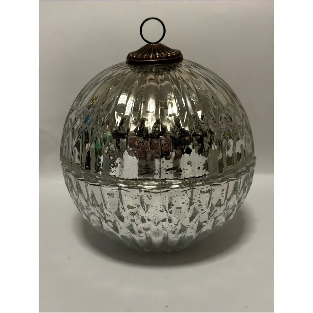 Vintage Pottery Barn Glass Mercury Jewelry Bowl ~ Excellent